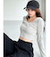 UネックロングTシャツ