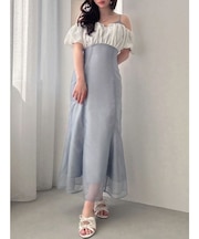 チェックコンビマーメイドワンピース