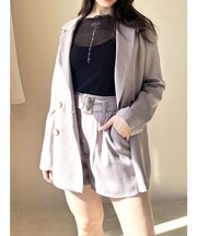 ウエストデザインショートパンツ【セットアップ着用可能】