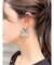 メタルフラワーピアス