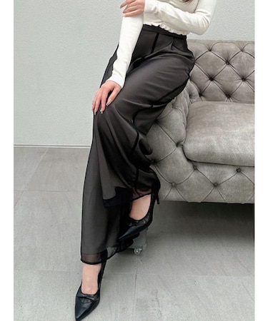 シアーレイヤードロングパンツ