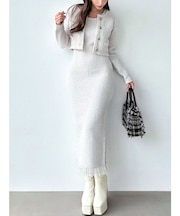 フリンジニットワンピース【セットアップ着用可能】