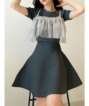 フレアミニニットスカート【セットアップ着用可能】