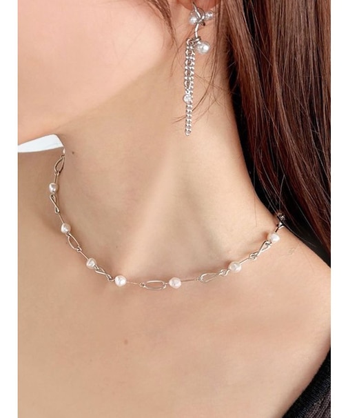 バロックパールチェーンネックレス