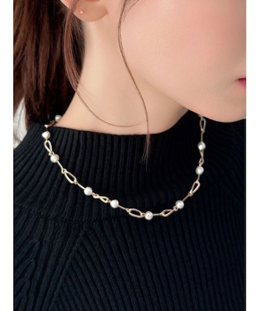 バロックパールチェーンネックレス