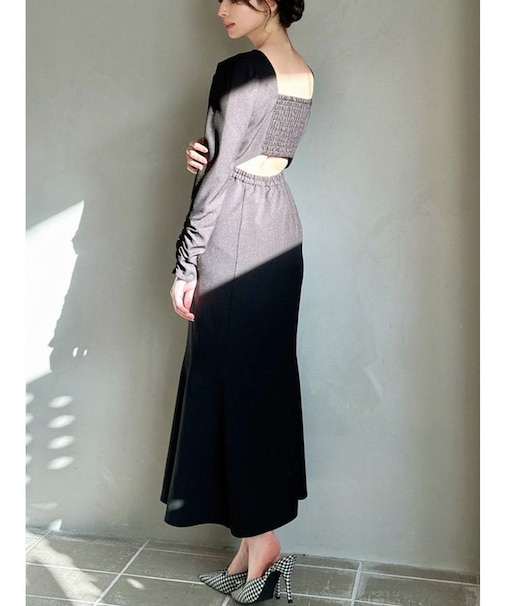 バックオープンマーメイドワンピース