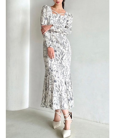 バックオープンマーメイドワンピース