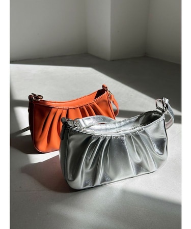 ギャザーデザインハンドバッグ