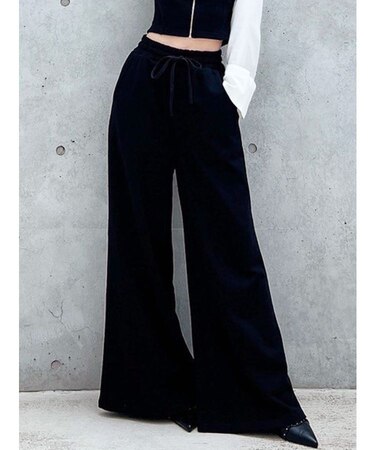 ワイドレッグスウェットパンツ【セットアップ着用可能】