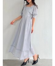 レーストリムフレアワンピース