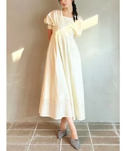 レーストリムフレアワンピース