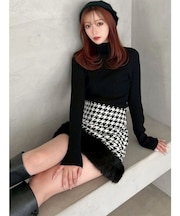 フェイクファーミニスカート【セットアップ着用可能】