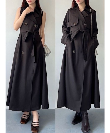 2WAY セパレートフレアトレンチコート