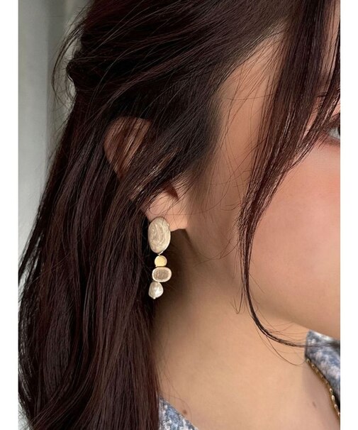 パールコンビマーブルピアス