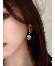 パールコンビマーブルピアス