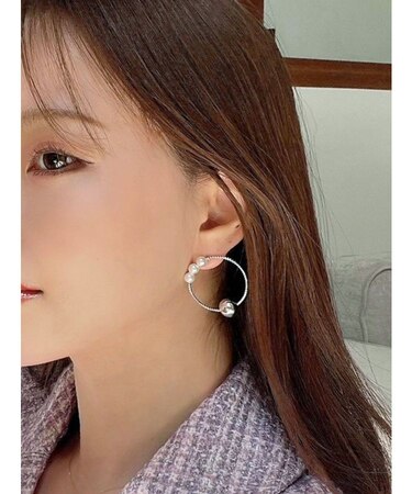 コンビサークルピアス