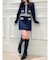 バイカラーツイードニットミニスカート【セットアップ着用可能】