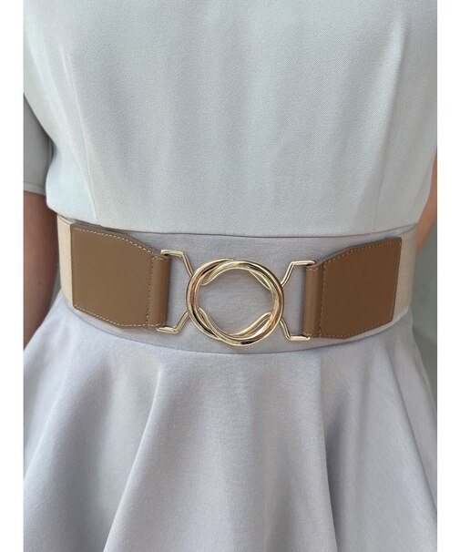 ゴールドバックルゴムベルト