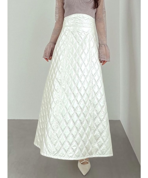 キルティングフレアスカート