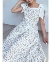 【ZOZO限定】ショルダーリボンフレアワンピース