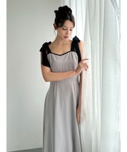 【ZOZO限定】ショルダーリボンフレアワンピース