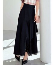 シアーチェックアシンメトリースカート