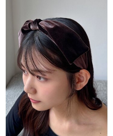 ベロアリボンカチューシャ