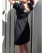 バックデザインミニワンピース