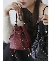 スタッズコンパクトバッグ