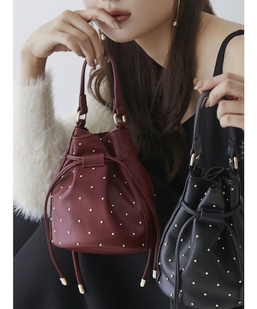 スタッズコンパクトバッグ