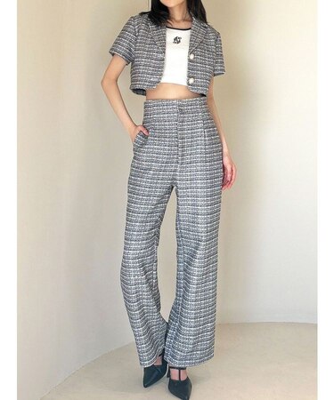 ツイードワイドパンツ【セットアップ着用可能】