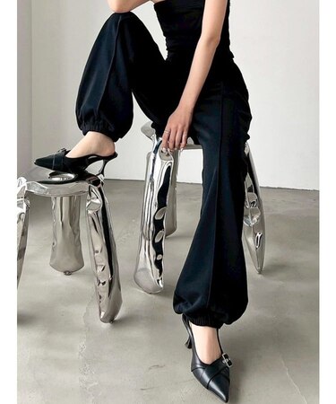 ピンタックスウェットパンツ【セットアップ着用可能】