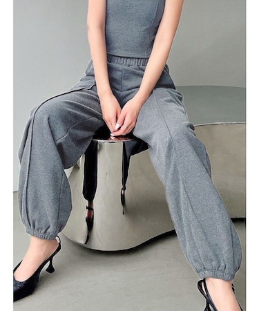 ピンタックスウェットパンツ【セットアップ着用可能】