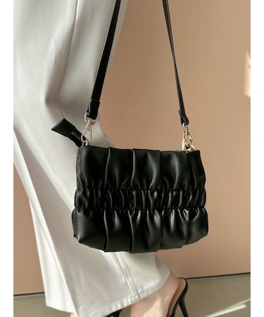 メタリックギャザーバッグ