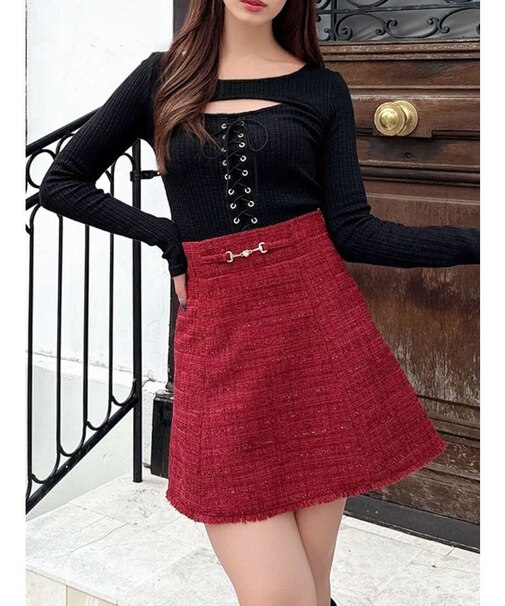 フロントレースアップカットトップス