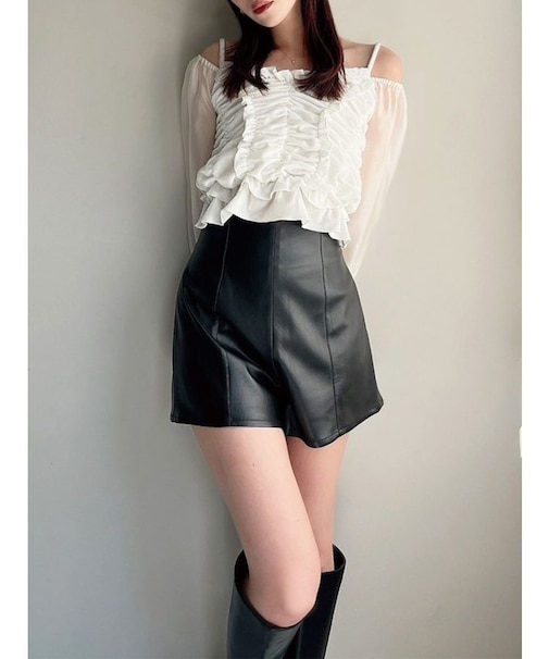 ハイウエストショートパンツ