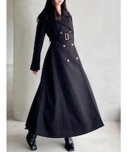 フレアデザインロングコート