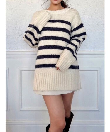 ボーダーニットチュニック