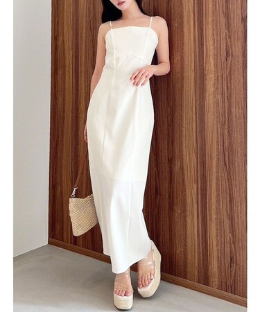 Iラインキャミワンピース【セットアップ着用可能/ピンクWEB限定カラー】