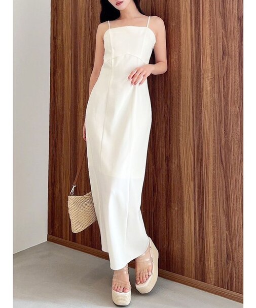 Iラインキャミワンピース【セットアップ着用可能/ピンクWEB限定カラー】