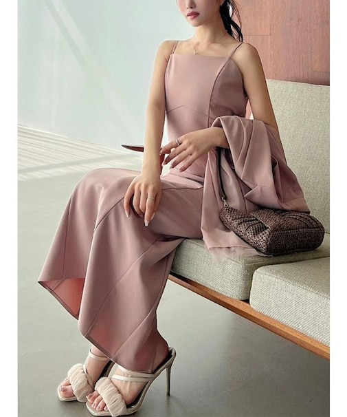 Iラインキャミワンピース【セットアップ着用可能/ピンクWEB限定カラー】