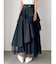 【WEB限定】チュールドッキングフレアスカート