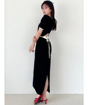 バイカラータイトワンピース