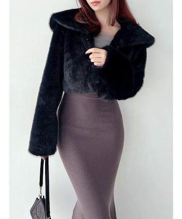 フラッフィービッグカラーブルゾン