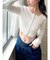 ジップデザインクロップドニットトップス