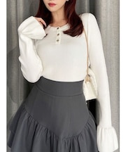 ヘンリーネックニットトップス