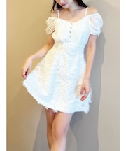 ジャガードドッキングミニフレアワンピース