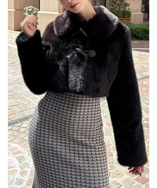 フェイクファーダッフルブルゾン