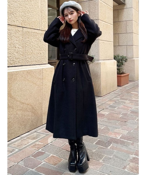ウールライクロングコート｜リゼクシーの通販｜&mall（アンドモール