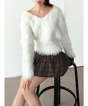 シャギールーズニットトップス